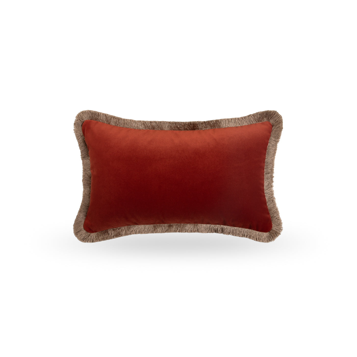 Rust Orange Lumbar with Gold Fringe